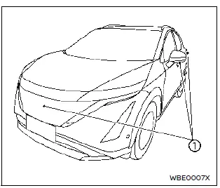 Nissan Ariya. Écran de visualisation du périmètre intelligent