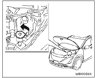 Nissan Ariya. Liquide de lave-vitre