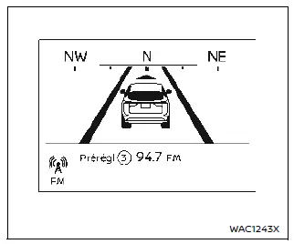 Nissan Ariya. Écran d'informations du véhicule