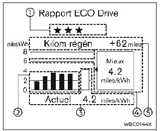 Nissan Ariya. Écran d'informations du véhicule